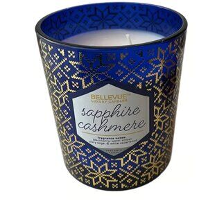 Bellevue Luxury Candles, 12 OZ Fragranced Candle, sapphire cashmere